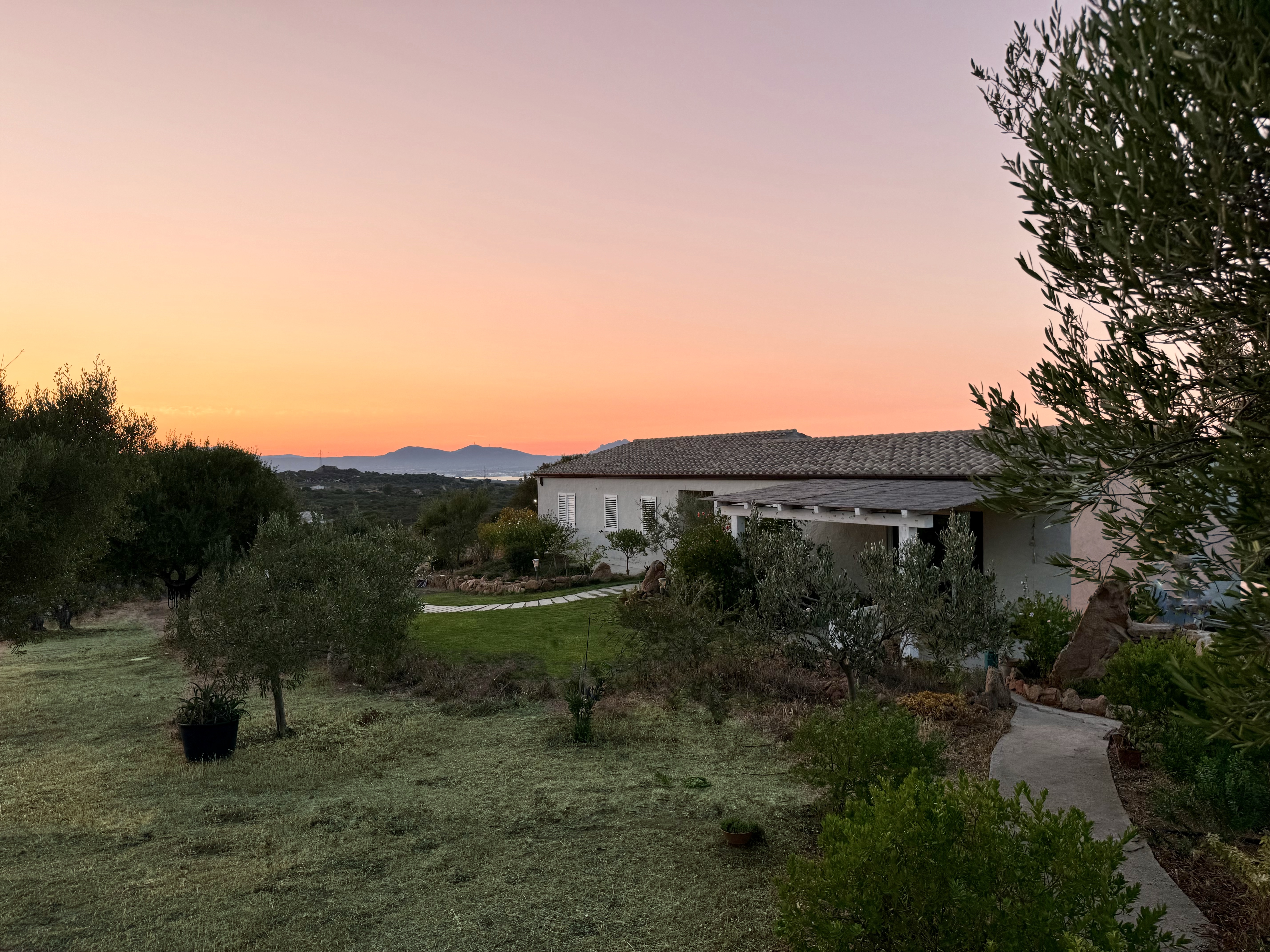Belvedere garden and house in clear Sardinian light