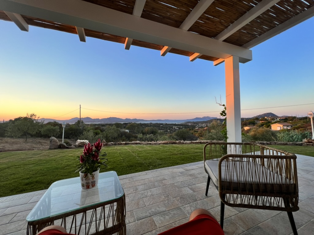 Luce terrace at sunset above Murta Maria