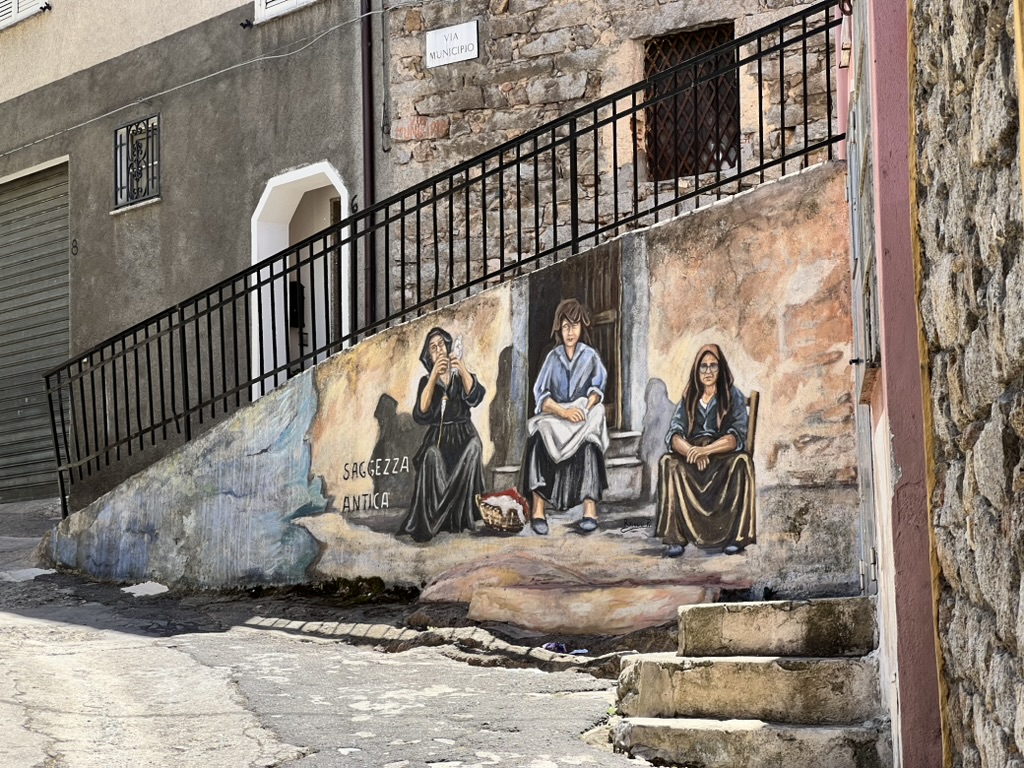 Traditional women mural in Orgosolo