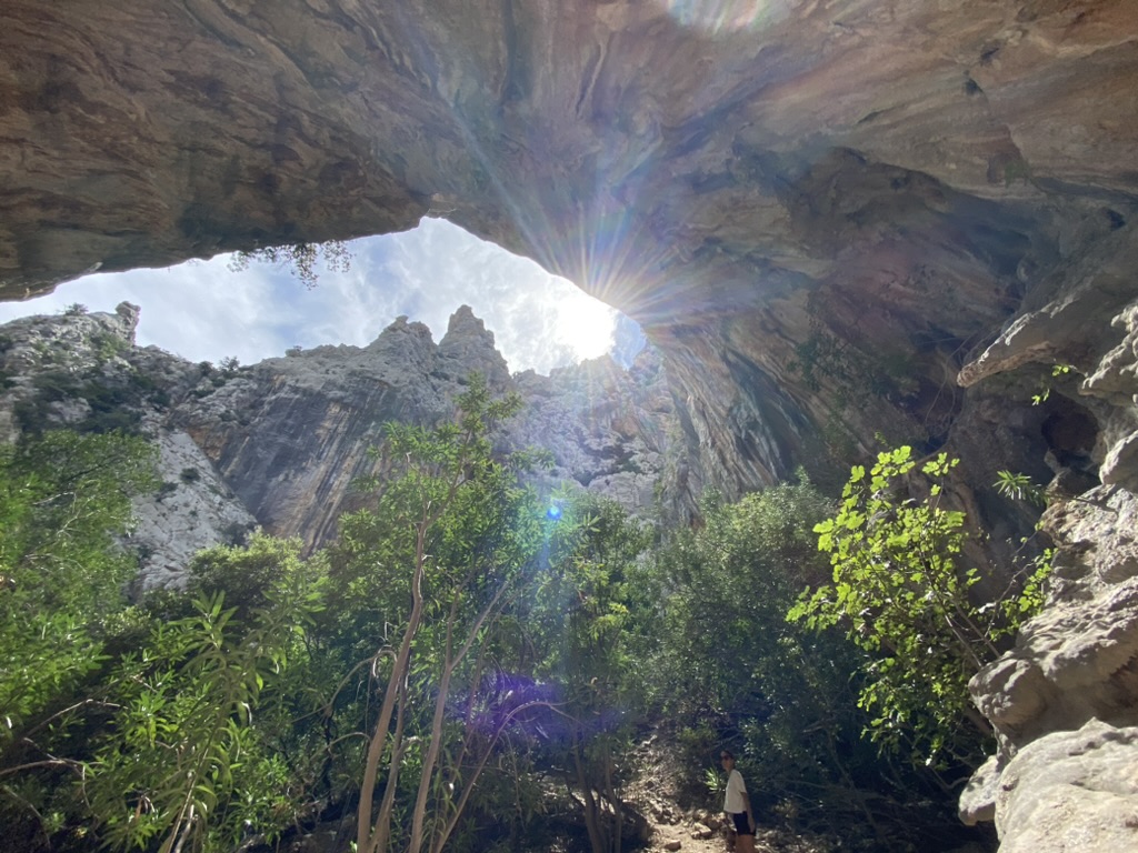 Sunlight entering the Su Gorroppu canyon